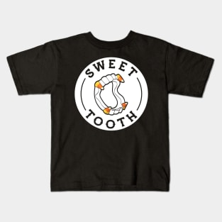 Halloween Candy Corn Vampire Fangs Kids T-Shirt